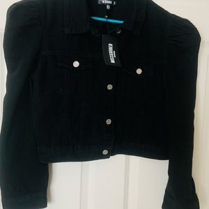 NWT Missguided Black Jean Jacket
